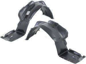 Front Fender Liner Pair/Set for 2004-2007 Mitsubishi Lancer, Right (Passenger) and Left (Driver) Sides Replacement