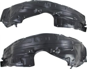 Front Fender Liner Pair/Set for 2010-2015 Mazda CX-9, Right (Passenger) and Left (Driver), without Insulation Foam - Replacement