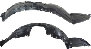 Front Fender Liner Pair/Set for Mazda 3 2010-2013, Right (Passenger) and Left (Driver), 2.5L Engine, Replacement