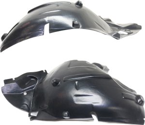 Front Fender Liner Pair/Set for 2014-2016 Mercedes-Benz E-Class Sedan/Wagon, Front Section, Right (Passenger) and Left (Driver), Excludes E63 Model - Replacement