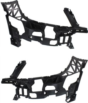 Front Bumper Retainer Pair/Set for Mercedes-Benz C-Class 2012-2015, Right (Passenger) and Left (Driver), Radiator Support Covers, Replacement