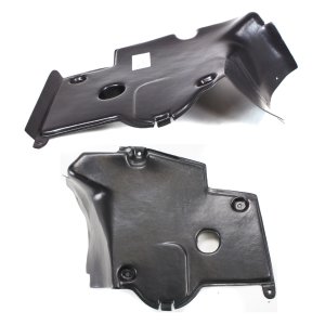 Engine Splash Shield Pair/Set for Mercedes-Benz 300SD (1992-1993), S320 (1994-1999), Right (Passenger) and Left (Driver) Under Cover Replacement