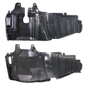 Engine Splash Shield Pair/Set for Mitsubishi Lancer 2002-2007, Right (Passenger) and Left (Driver) Under Cover Replacement