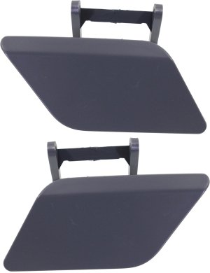 Headlight Washer Cover Pair/Set for Mercedes-Benz C-Class Coupe/Sedan 2012-2015, Right (Passenger) and Left (Driver), Primed (Ready to Paint), Excludes C63 Model, Replacement