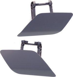 Headlight Washer Cover Pair/Set for Mercedes-Benz E-Class 2010-2013, Primed (Ready to Paint), Convertible/Coupe, Right (Passenger) & Left (Driver), Replacement