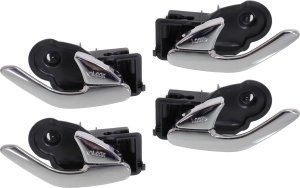 Front and Rear Door Handle Pair/Set for Ford Escape 2001-2007, Mercury Mariner 2005-2007, Right (Passenger) and Left (Driver) Side, Inside, Pair/Set of 4, Chrome Replacement