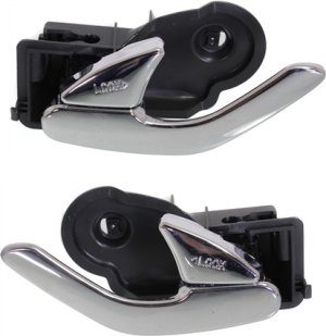 Front Door Handle Pair/Set for Ford Escape 2001-2007/Mercury Mariner 2005-2007, Right (Passenger) and Left (Driver), Interior, Chrome, Equates to Rear, Replacement