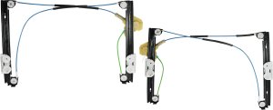 Front Window Regulator Pair/Set for 2002-2004 Mini Cooper, Right (Passenger) and Left (Driver), Without Motor, Power, Hatchback, Replacement