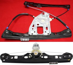Front and Rear Power Window Regulator Set for 2001-2005 Mercedes-Benz C-Class, Left (Driver) Side, Without Motor, Replacement
