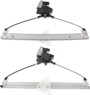 Front Window Regulator Pair/Set for Mazda CX-7 2007-2012, Right (Passenger) and Left (Driver), Power, with Motor, Replacement