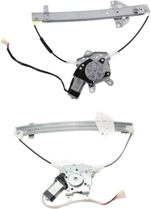 Power Rear Window Regulator with Motor for 1997-2001 Mitsubishi Mirage Sedan, Right (Passenger) and Left (Driver), Replacement Pair/Set