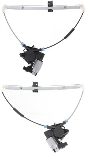 Rear Window Regulator for Mazda Mazda 6 2003-2008, Right (Passenger) and Left (Driver), Power w/ Motor Pair/Set Replacement