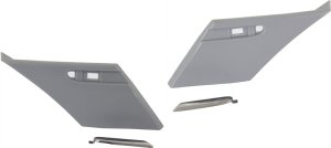Quarter Panel Molding Pair/Set for 2001-2007 Mercedes-Benz C-Class, Black, Code 040, Includes Right (Passenger) and Left (Driver), w/ Avantgarde and Elegance Package, Sedan/Wagon, Replacement