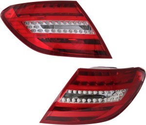 Tail Light Assembly Pair/Set for 2015 Mercedes-Benz C63 AMG, Right (Passenger) & Left (Driver) Replacement