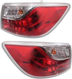 Outer Tail Light Assembly for Mazda CX-9 2010-2012, Halogen, Right (Passenger) and Left (Driver), Pair/Set of 2 Replacement