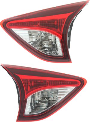 Inner Tail Light Assembly Halogen for Mazda CX-5 2013-2016 Right (Passenger) and Left (Driver) Pair/Set of 2 Replacement