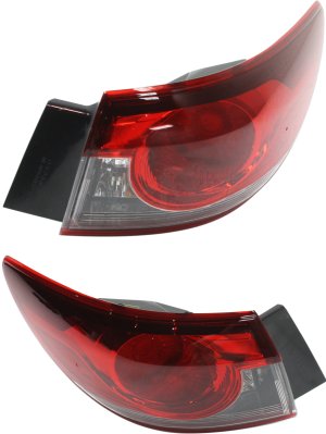 Tail Light Assembly for 2014-2017 Mazda 6, Outer, Halogen, Right (Passenger) and Left (Driver), Replacement Pair/Set