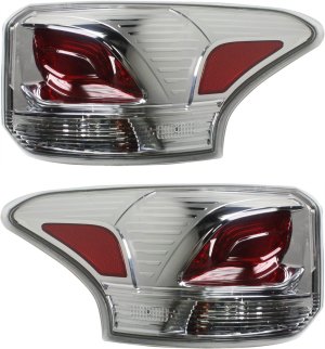 Tail Light Pair/Set for Mitsubishi Outlander 2014-2015, Right (Passenger) and Left (Driver) Side Replacement
