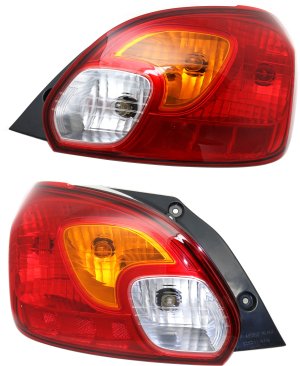 Tail Light Assembly Pair/Set for Mitsubishi Mirage 2014-2015, Right (Passenger) and Left (Driver) Sides, Replacement