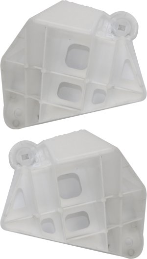 Rear Bumper Bracket Pair/Set for Mazda Mazda 6 2009-2013, Right (Passenger) and Left (Driver), Plastic Replacement