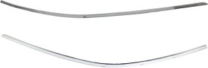Rear Bumper Molding Pair/Set for Mercedes-Benz C-Class (2012-2014), Includes Right (Passenger) and Left (Driver) Outer, Chrome Replacement