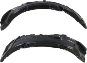 Front Fender Liner Pair/Set for Mitsubishi Lancer 2009-2017, Right (Passenger) and Left (Driver) Side Replacement