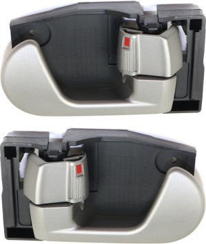 Front Interior Door Handle Pair/Set for Mitsubishi Endeavor 2004-2011, Galant 2004-2012, Right (Passenger) and Left (Driver) Replacement