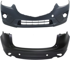 Front and Rear Bumper Cover Set for Mazda CX-5 2013-2016, Complete Replacement
