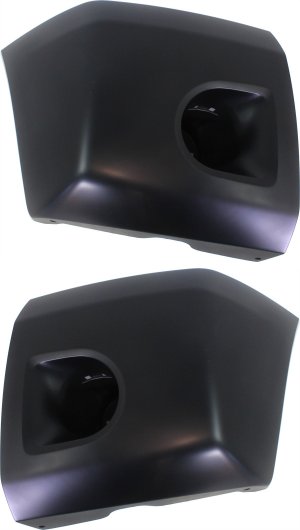 Pair/Set - Front Bumper End for Nissan Titan 2008-2015, Right (Passenger) and Left (Driver), Primed (Ready to Paint) Replacement Set 