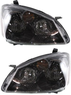 Headlight Pair/Set for Nissan Altima 2005-2006, Right (Passenger) and Left (Driver) Replacement