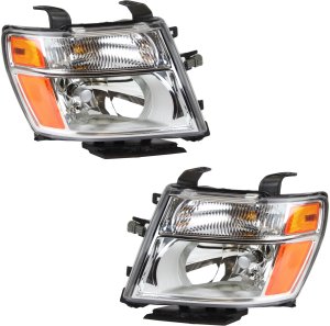 Pair/Set - Headlight Assembly for NV Series Full Size Van 2012-2021, Halogen, Right (Passenger) and Left (Driver) Replacement