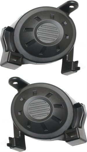 Front Fog Light Molding Pair/Set for 2008-2009 Nissan Altima Coupe, Right (Passenger) and Left (Driver), Primed (Ready to Paint), Replacement