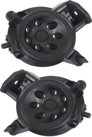 Front Fog Light Molding Pair/Set for 2008-2010 Nissan Rogue, Right (Passenger) and Left (Driver), Primed (Ready to Paint), Suitable for S/SL Models, Replacement