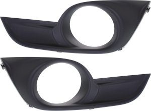 Front Fog Light Molding Pair/Set for Nissan Altima 2013-2015, Right (Passenger) and Left (Driver), Textured Replacement