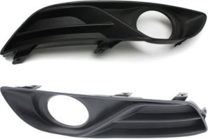 Front Fog Light Molding for 2013-2015 Nissan Sentra, Right (Passenger) and Left (Driver) Side, Textured, Standard Type, Compatible with S, SL, SV Models - Replacement Pair/Set