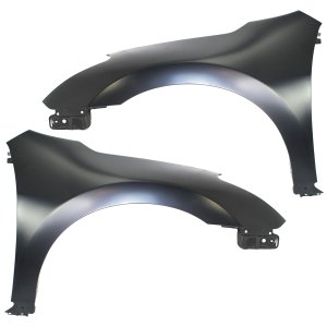 Front Fender Pair/Set for 2008-2013 Nissan Altima Coupe, Right (Passenger) and Left (Driver), Primed (Ready to Paint), Steel, Replacement