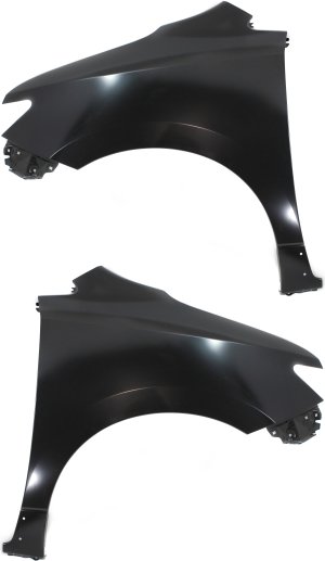 Front Fender Pair/Set for Nissan Quest 2011-2017 Right (Passenger) and Left (Driver), Primed (Ready to Paint) with Side Molding, Replacement