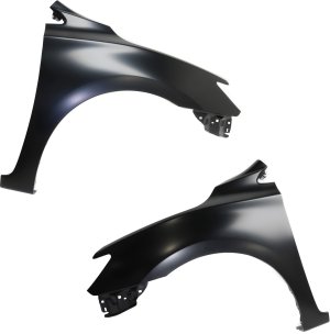 Front Fender Pair/Set for Nissan Sentra 2016-2019 Right (Passenger) and Left (Driver), Primed (Ready to Paint), Steel, Without Rocker Molding Holes, Replacement