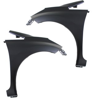 Front Fender Pair/Set for Nissan Versa Note 2014-2019, Right (Passenger) and Left (Driver), Primed (Ready to Paint) Replacement