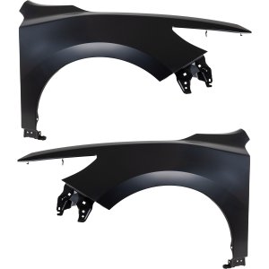 Front Fender Pair/Set for 2016-2018 Nissan Altima, Right (Passenger) and Left (Driver), Primed (Ready to Paint) - Replacement