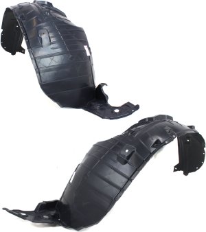 Front Fender Liner Pair/Set for Nissan Rogue 2008-2013, Rogue Select 2014-2015 with Right (Passenger) & Left (Driver) Sides - Replacement