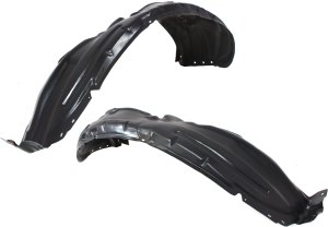 Front Fender Liner Pair/Set for 2009-2010 Nissan Murano, Right (Passenger) and Left (Driver) Inner, Replacement