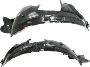 Front Fender Liner Pair/Set for Nissan Rogue 2014-2018, Right (Passenger) and Left (Driver), Plastic, Replacement