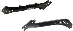 Radiator Support Right (Passenger) and Left (Driver) Side Upper Tie Bar Pair/Set for Nissan Rogue 2008-2013, Rogue Select 2014-2015, Black Steel, Replacement