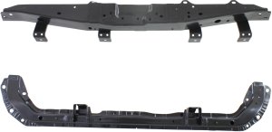 Radiator Support Set for Nissan Rogue 2014-2020, Center, Upper and Lower, 2-Piece with Lower Crossmember and Upper Tie Bar, Steel, Suitable for Korea Built 2015-2018, Japan, USA Built, Replacement