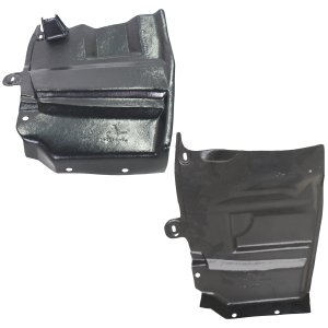 Engine Splash Shield Pair/Set for 2007-2013 Nissan Altima Coupe/Sedan, Right (Passenger) & Left (Driver) Under Cover, Replacement