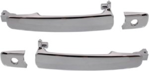 Front Door Handle Pair/Set for INFINITI FX35/FX45 2003-2008, ROGUE 2008-2013, ROGUE SELECT 2014-2015, Right (Passenger) and Left (Driver), Outside, Chrome Replacement