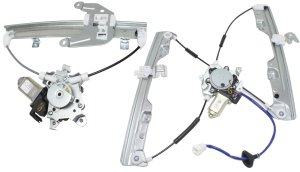 Front and Rear Window Regulator Set with Power Motor for Nissan Murano, Left (Driver) Side, Compatible with 2003-2007 Models, Replacement