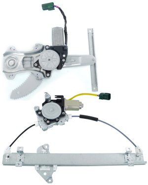 Front and Rear Window Regulator Set for Nissan Juke 2011-2015, Right (Passenger), Power, with Motor, Replacement