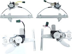Power Window Regulator with Motor Pair/Set of 4 for Nissan Juke 2011-2015, Front and Rear, Right (Passenger) and Left (Driver) Replacement